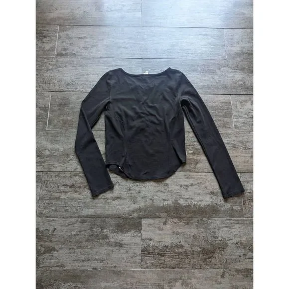 FREE PEOPLE Jacquie Laced Front Long Sleeve Top - Picture 3 of 6